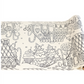 A roll of Gingerbread Partyware Collection paper featuring a line-art pattern of gingerbread houses, candy, and festive treats, perfect for table accents and place cards.