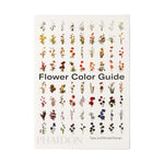 Cover of "Flower Color Guide" by Phaidon—a vibrant reference book showcasing rows of flowers organized by color on a white background.