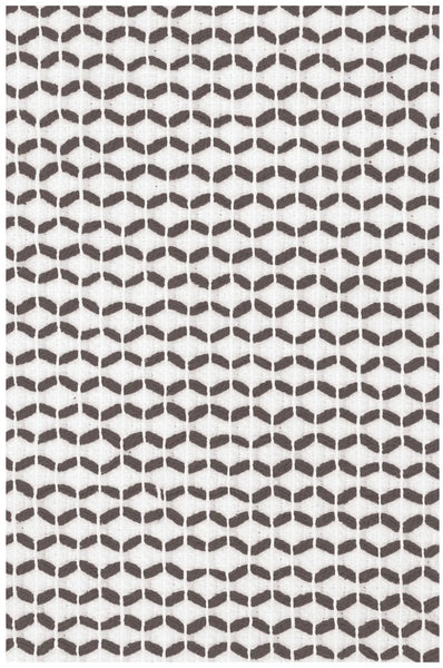 A double-sided grey and white geometric pattern on a white background can be found on the MUkitchen Honeycomb Towel.