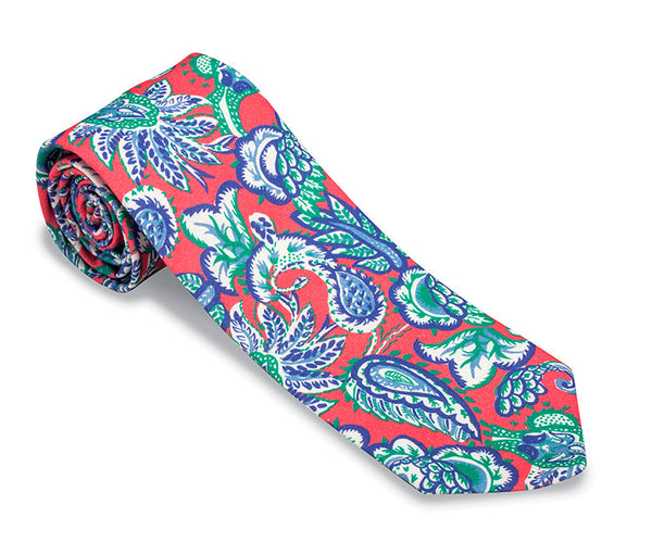 Eton Pink Floral Silk Cotton Tie – Yacoubian Tailors