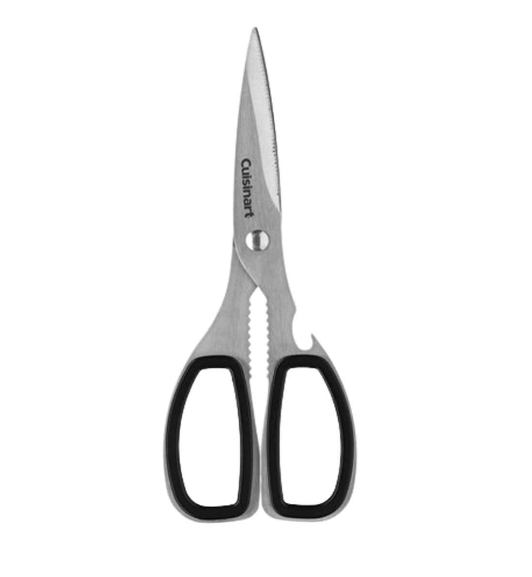 The Cuisinart Stainless Steel Shears feature ultra-sharp high-carbon stainless steel blades and black handles, shown on a white background.