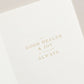 The Crane New Year Wishes Card Set features a card adorned with gold text saying, "May good health & joy be with you always." Ideal for the holiday season, it exudes warmth and conveys heartfelt well-wishes.