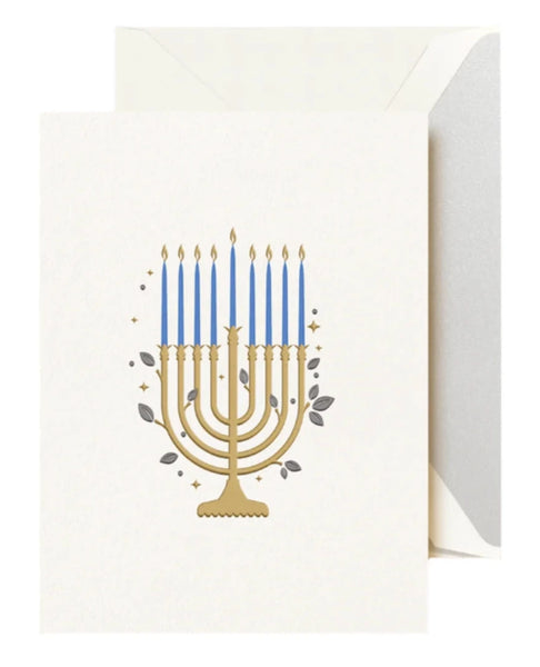 Crane Hanukkah Menorah Card Set