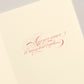 The Crane Filigree Ornament Card Set features cream-colored cards with red cursive text, "May your season be merry and bright"—perfect for sending warm wishes or adding elegance to your holiday décor.