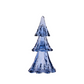 The Juliska Berry & Thread Evergreen Tree Collection glass ornament features a stylized three-tiered Christmas tree design, inspired by classic evergreen glass trees and perfect for holiday tables, shown isolated on a white background.