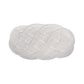 The Le Panier Mystic Knot Collection by Juliska features an oval-shaped white rope mat with an intricate braided knot pattern inspired by French basket weave, set against a plain white background.