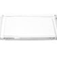 Clear rectangular L’Avant Collective Lucite Soap & Candle Tray with a minimalist design.