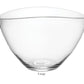 The Simon Pearce Barre Bowl Collection features a "Large" glass bowl with an elegant, asymmetrical wave design set against a plain background, adding a touch of contemporary style to any setting.