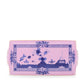The Ginori 1735 Oriente Italiano Azalea tray features handles, a pink background, and classic blue floral and landscape details—a sophisticated serveware piece from the celebrated Oriente Italiano collection.