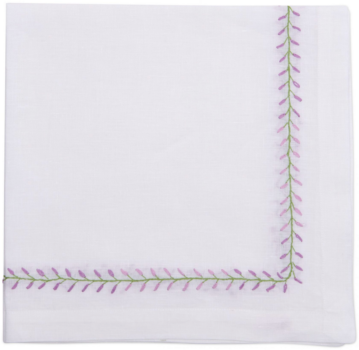 Floral Bud Embroidered Napkin Set - Thumbnail 3