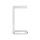 The Clark Acrylic Accent Table by Made Goods features a clear C-shaped design, adding minimalist modern style to any room. Perfect as a decorative accent, it complements spaces from West Palm Beach and beyond. Photographed on a white background.