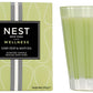 The Nest Lime Zest & Matcha Candle Collection features a scented candle in a green glass jar with its box, delivering invigorating notes for an uplifting energy boost.