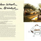 The page highlights a brisket recipe from Meat by Simon & Schuster, inspired by classic butcher techniques, includes a photo of meat cooking in a smoker outdoors, and features a labeled diagram of a grill illustrating airflow and heat distribution.