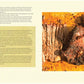 A close-up of sliced barbecued brisket with a burnt end from Simon & Schuster’s Meat is displayed on a yellow cutting board, highlighting expert butcher techniques, next to a text box describing burnt ends.