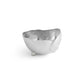 A small, irregularly shaped silver bowl with a textured interior and three short feet from the Michael Aram Ocean Reef Serveware and Barware Collection, ideal for serving or adding coral reef-inspired décor. Displayed on a plain white background.