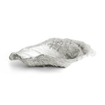 A silver, oyster shell-shaped serving bowl from the Michael Aram Ocean Reef Serveware and Barware Collection is displayed elegantly on a white background.