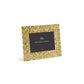 The Palm Gold Frame Collection by Michael Aram features a rectangular gold woven frame with sculpted textures, displaying a black placeholder card labeled "Michael Aram" against a white background.