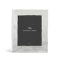 A rectangular nickel photo frame from the Reflective Frame Nickel Collection by Michael Aram features a wavy-edge border and includes a black card displaying "Michael Aram" and "8x10" in white text.
