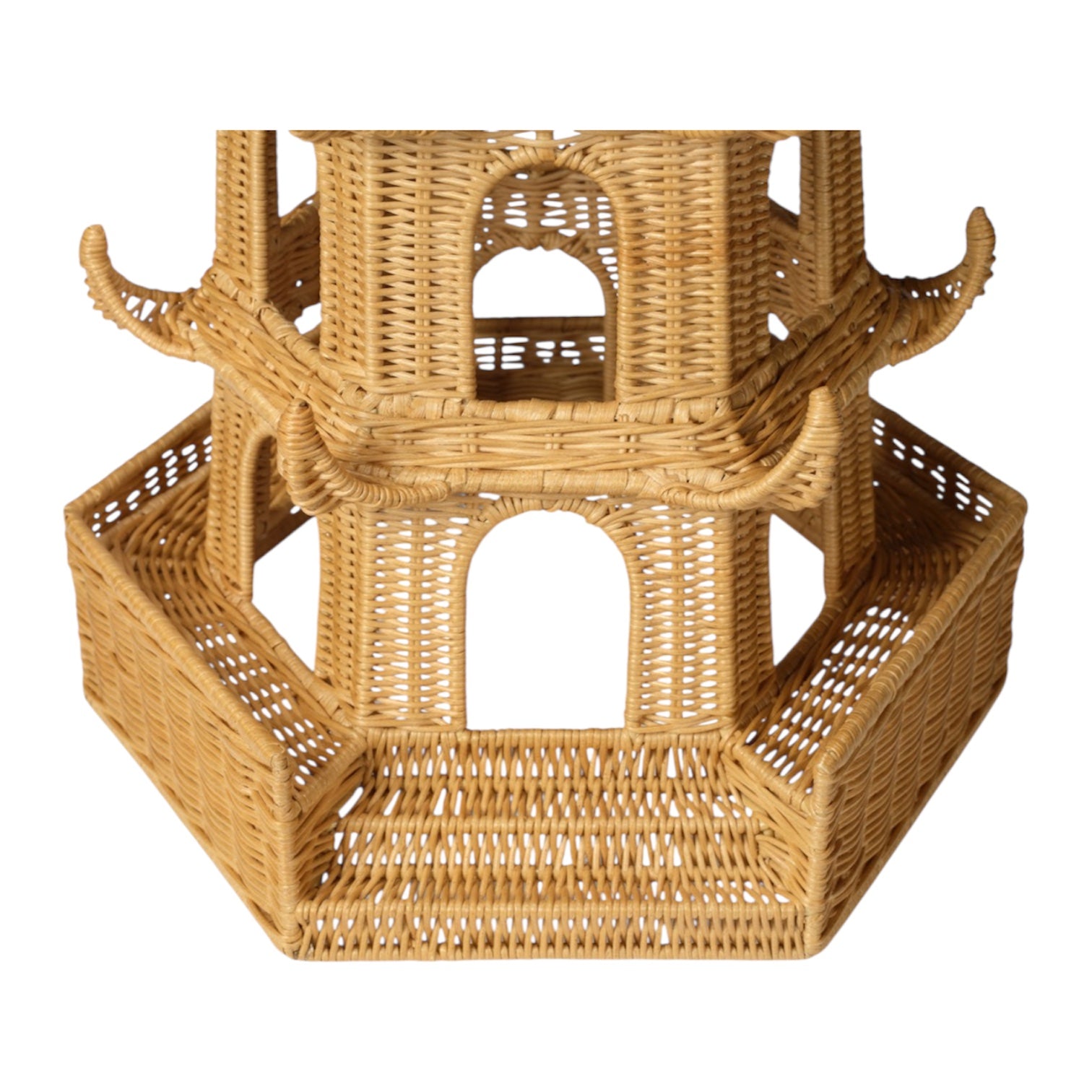 Bardot Pagoda in Light Honey Rattan, Large - Thumbnail 2