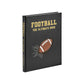 A hardcover American Football book, "Football The Ultimate Book" by Graphic Image, with a football illustration on its black cover—ideal for NFL fans and Super Bowl enthusiasts.