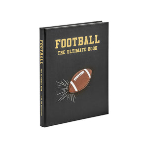 A hardcover American Football book, "Football The Ultimate Book" by Graphic Image, with a football illustration on its black cover—ideal for NFL fans and Super Bowl enthusiasts.