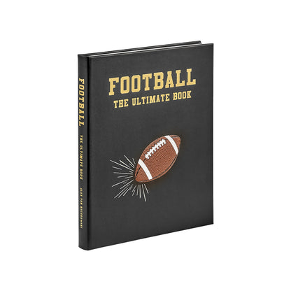 A hardcover American Football book, "Football The Ultimate Book" by Graphic Image, with a football illustration on its black cover—ideal for NFL fans and Super Bowl enthusiasts.