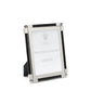 The Black Classic Frame Collection by William Yeoward Crystal is a rectangular photo frame featuring a bright finish with silver and black accents, shown with a labeled placeholder card.