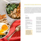 A bowl of steel-cut oats with a fried egg, sautéed greens, and prosciutto—featured in Abrams' "Homemade Simple: Effortless Dishes for a Busy Life"—makes a healthy family meal. A spoon sits in the bowl, ready to enjoy.