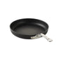 The Hestan TITUM® Fusion Collection nonstick pan features black diamond reinforcement and a silver metal handle, displayed on a white background.
