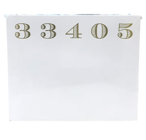 The Black Ink 33405 Large Notepad features its number in bold gold-outlined text at the top, crafted from smooth white cardstock.