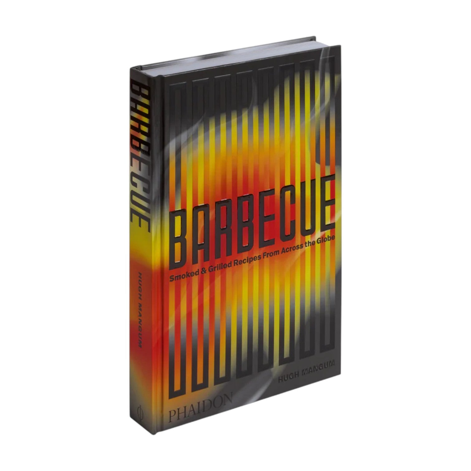 The Phaidon Barbecue Cookbook is a hardcover featuring global barbecue recipes, bold grill and flame cover art, and delicious ideas for smoked and grilled dishes.