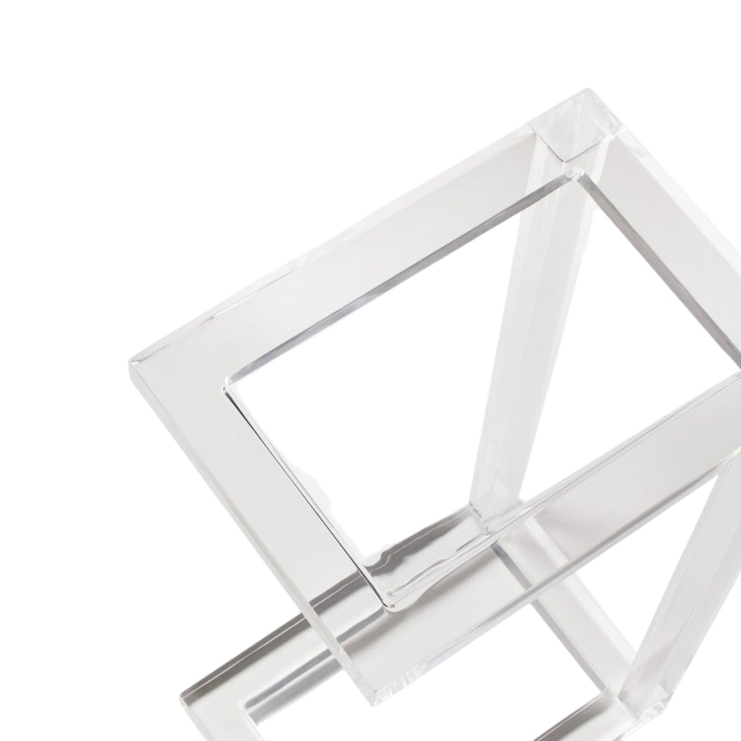 The Clark Acrylic Accent Table by Made Goods is shown from an angle against a white background—ideal for adding a modern touch to any West Palm Beach-inspired space.