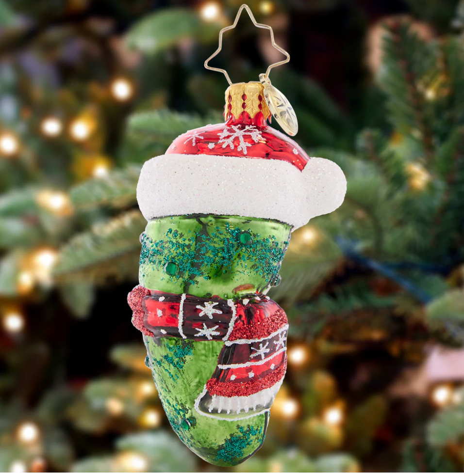 Chilly Christmas Pickle Gem Ornament - Thumbnail 3