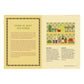 A two-page spread in The Little Book of Olives by Abrams lists olive shops, with a green-bordered box, buying guide, and illustrated shelves over tiled walls.