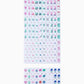 The Oh My Mahjong Palm Beach Mahjong Travel Set features a complete, compact set of tiles neatly arranged by suit and type on a white background.