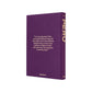 A purple hardcover book titled "Peru, An Odyssey Across a Time Honored Land" by Assouline features an inspirational Peru travel quote on the front cover in white text.