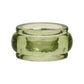 The Provence Napkin Ring Collection by Juliska features a green glass napkin ring with a smooth, rounded design and raised edges, inspired by the charm of Provence. Shown on a white background.