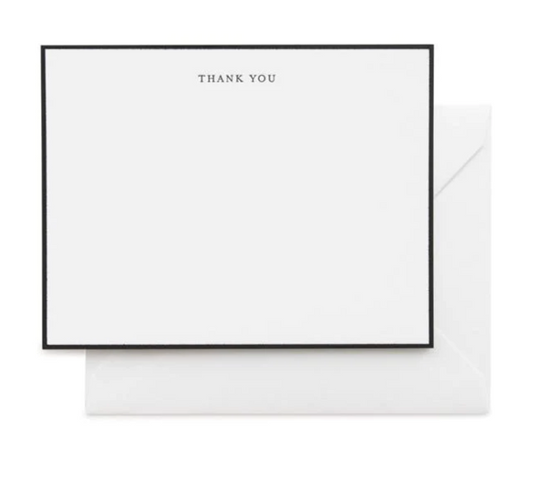 Sugar Paper Black Border "Thank You" Card Set