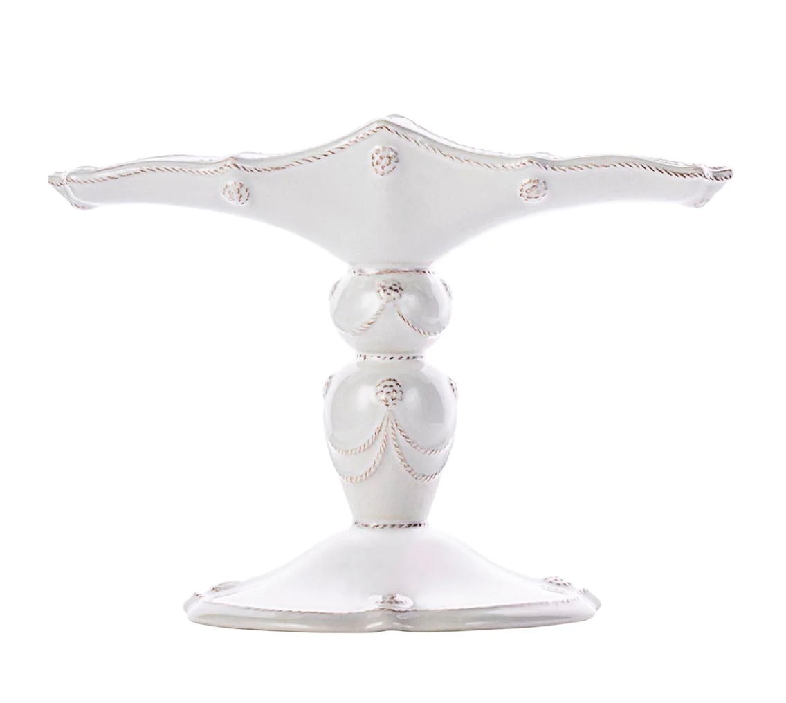 The Juliska Berry & Thread Classic Whitewash Menorah features elegant detailing and a classic white finish, shown against a plain white background.