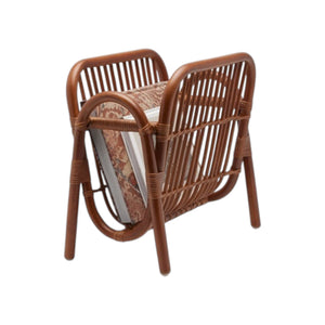 The Makassar Magazine Holder by Pigeon & Poodle, crafted from walnut rattan, offers a stylish way to organize magazines and books while complementing your natural décor.