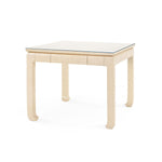 The Bethany Game Table by Villa & House features a square wooden design with a light finish, curved legs, and flat top—shown against a white background—making it a stylish multipurpose dining table for any space.