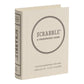 Part of the Vintage Bookshelf Board Games by WS Game Company, this Scrabble set features a fabric-wrapped beige hardcover design, ideal for 2–4 players ages 8+ who love the classic game.