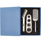 A blue box from PrintWorks holds the Pasta Tool Set—three essential stainless steel tools for pasta making, including a rasp, file, and cutter—neatly arranged in a foam insert.