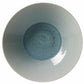 A top view of the Jars Vuelta Ocean Blue Collection bowl, featuring a light blue ceramic design, a darker blue center, and a glossy ocean-inspired glaze for timeless elegance.