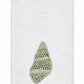 Elevate your linen home decor with the Haute Home Speckled Conch Coaster & Bath Collection. This white cloth napkin is beautifully crafted from luxurious Italian linen and showcases an embroidered green and gold seashell motif centered near the bottom, offering a sophisticated touch that pairs perfectly with matching linen coasters.