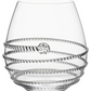 The Juliska Amalia Drinkware Collection tumbler features a rounded shape, spiral textured band, and a distinctive raised glass accent—highlighting exquisite craftsmanship.