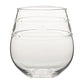 Introduce a touch of elegance to your Al Fresco Collection with the Juliska Isabella Clear Acrylic tumbler by Juliska, featuring a round shape and decorative band patterns near the top.