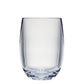 The Bold Oasis Acrylic Drinkware Collection features a clear, empty tumbler against a white background, highlighting its modern design perfect for use as a stylish stemless wine tumbler.