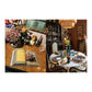 A cozy dining room with a set table, vintage decor, and flowers captures Italian hospitality and Abrams’ Table Energy: Entertaining with Italian Spirit.