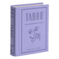 The WS Game Company Vintage Bookshelf Board Games features a lavender fabric-wrapped box with "Taboo: Vintage Bookshelf Edition," suitable for ages 12+ and 4 or more players.